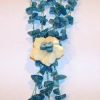 Colier din agat blue cu floare din scoica marina
