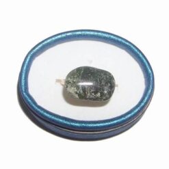 Inel reglabil din metal nobil cu cristal de agat cu muschi Inel reglabil din metal nobil cu cristal de agat cu muschi