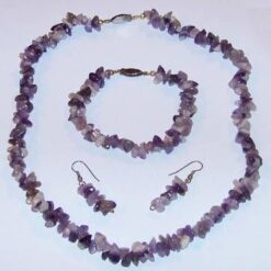 Set din ametist cu metal nobil