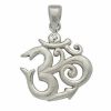 Simbolul Om/Tao din argint mat - unisex