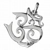 Simbolul Om/Tao din argint rodiat - unisex