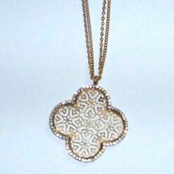 Pandantiv din metal cu cristale Swarovski multifatetate
