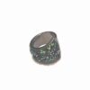 Inel din metal negru cu decor multicolor