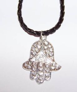 Pandantiv din metal nobil cu cristal de ametist