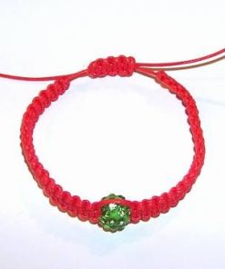 Bratara Shamballa verde, reglabila