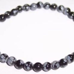 Bratara din obsidian pe elastic