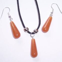 Set din opal olive in montura din metal nobil