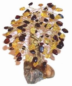 Copacel cu cristale de chihlimbar - mare - model deosebit !