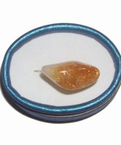 Inel reglabil din metal nobil cu cristal de citrin