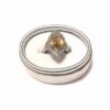 Inel din metal nobil cu cristal de citrin industrial