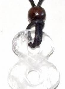 Pandantiv unisex cu cifra 8, din cristal de stanca