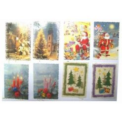 Set de 8 minifelicitari de Craciun