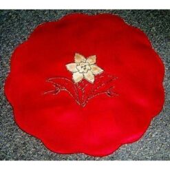 Element de decor cu floarea Craciunului - rosu