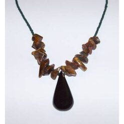 Colier cu cristal de onix si ochi de tigru