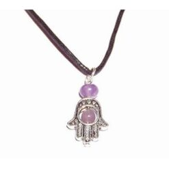 Pandantiv din metal cu cristal de ametist