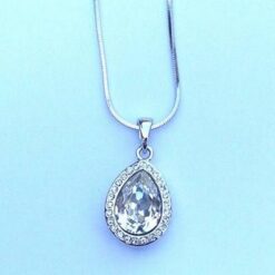 Pandantiv din metal cu cristale Swarovski multifatetate