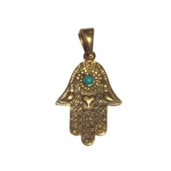Pandant din alama cu hamsa sau palma lui fatima pentru noroc