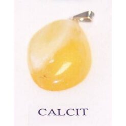 Pandantiv din cristal de calcit cu agatatoare de argint