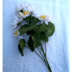 Floare de Lotus alba - 50 cm - 3 fire