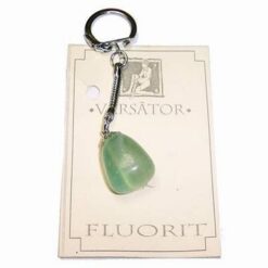 Breloc unisex din metal cu fluorit