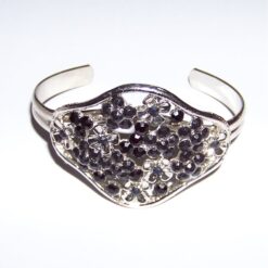 Bratara reglabila din metal cu onix