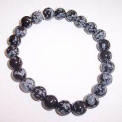 Bratara din obsidian pe elastic