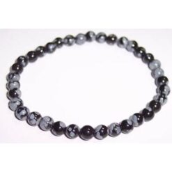 Bratara din obsidian, pe elastic