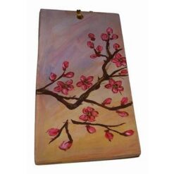 Tablou din ceramica lucrat manual - Floarea de piersic