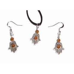 Set din metal cu cristale de jasp