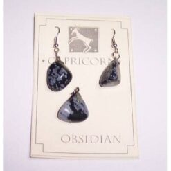 Set din obsidian - model unicat