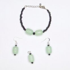 Set din jad, onix cercei, pandantiv si bratara