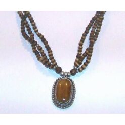 Colier vintage cu cristal de ochi de tigru
