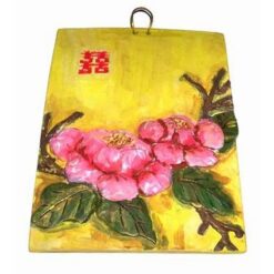 Tablou din ceramica lucrat manual - bujori