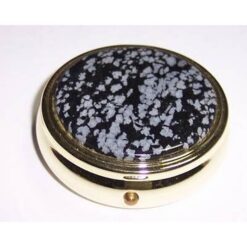 Casetuta aurie cu cristal de obsidian - model deosebit!