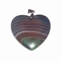 Inima din agat cu agatatoare din metal de calitate