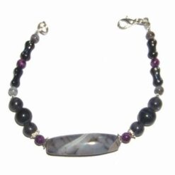 Bratara din agate maro pe elastic