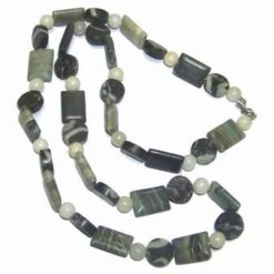 Set din jad si onix cercei si pandantiv