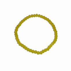 Bratara pe elastic cu cristale multifatetate - galbena