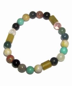 Bratara cu lapis lazuli si hematit, pe elastic