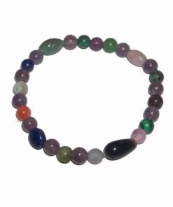 Bratara cu lapis lazuli si hematit, pe elastic
