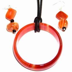 Set fantezie din agat rosu - model unicat!