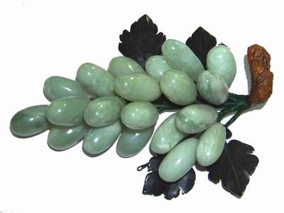 Ciorchine de struguri din jad cu frunze din nefrit