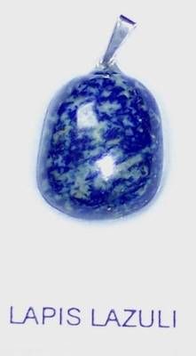 Pandantiv unisex din lapis lazuli cu agatatoare din argint