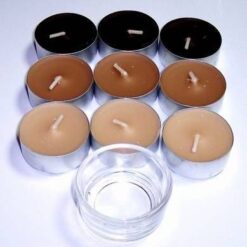 Set de 8 lumanari tip pastila, parfumate, cu aroma de pepene