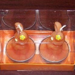 Set de 8 lumanari tip pastila, parfumate, cu aroma de lamaie