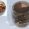 Lumanare cu gel transparent si boabe de cafea