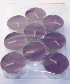 Set de lumanari tip pastila, de culoare galbena