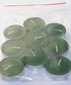Set de lumanari tip pastila, de culoare galbena