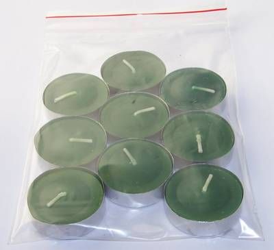Set de lumanari tip pastila, verzi, antitabac