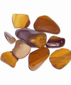 Set de 9 cristale de mookait in stare naturala - galben